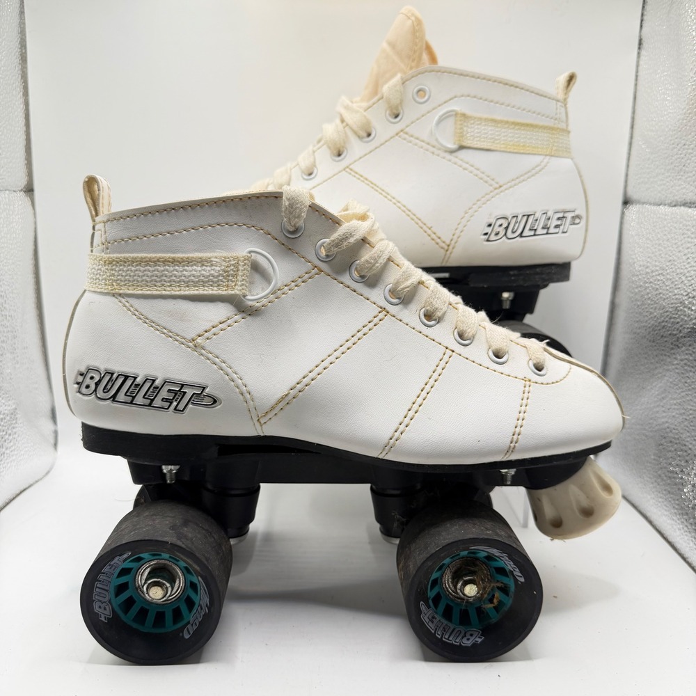 Chicago Bullet Roller Skates Womens 7 White Speed Jam Quad Skates B100-W